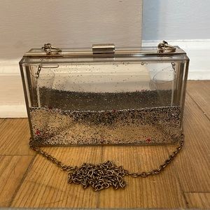 SkinnyDip Super Fun Sparkly Clear Purse/Clutch